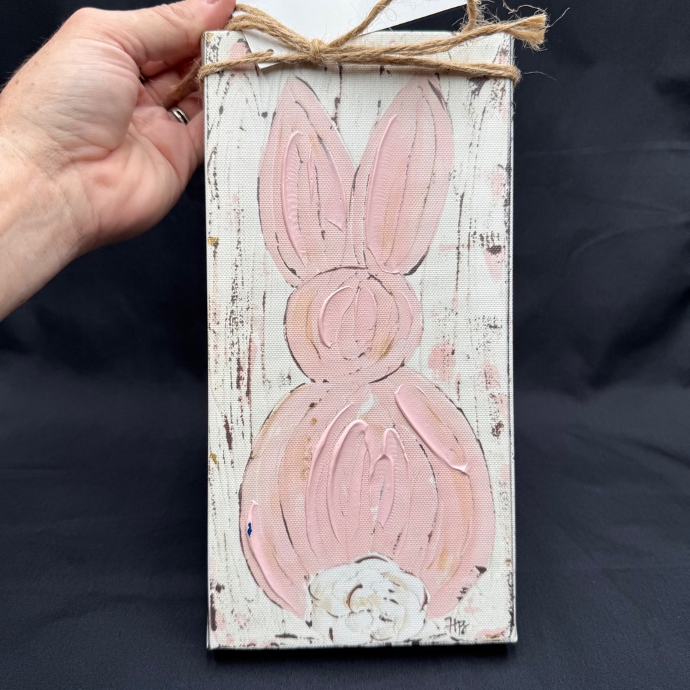 Haley Bush Kirkland Exclusive Pink Bunny Canvas Wall Art Curated American Artist